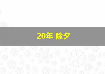 20年 除夕